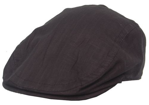 Cool4 leinen flatcap schwarz - leinen,