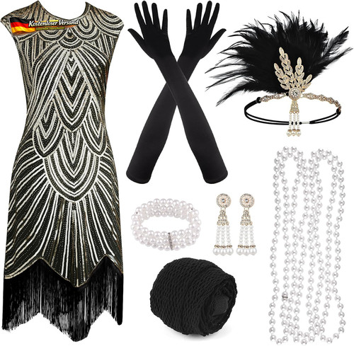 20er jahre flapper kleid - jahre,